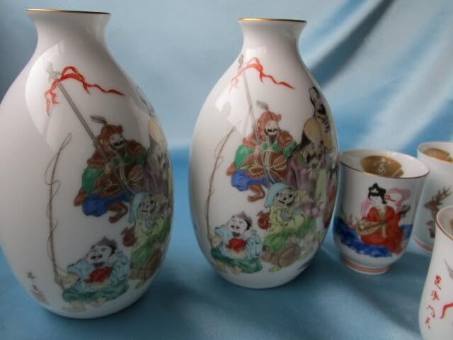 七福神 縁起物 陶器 Amazon.co.jp: 陶器 七福神 宝船 縁起物 商売繁盛 置物 元箱なし